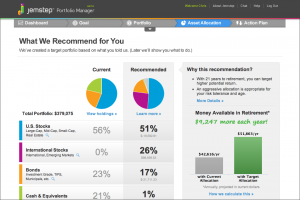 Jemstep Portfolio Manager basic recommendations