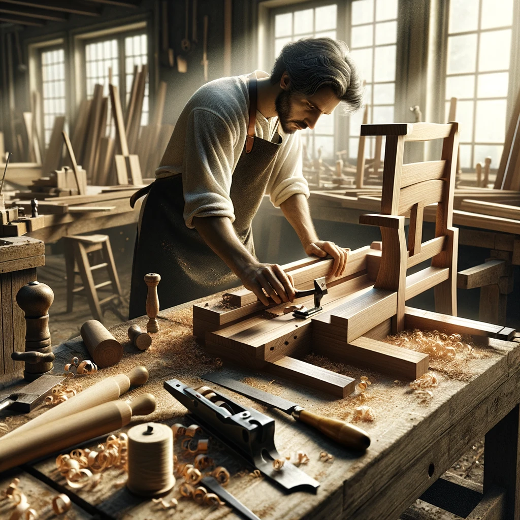 handcrafting furniture