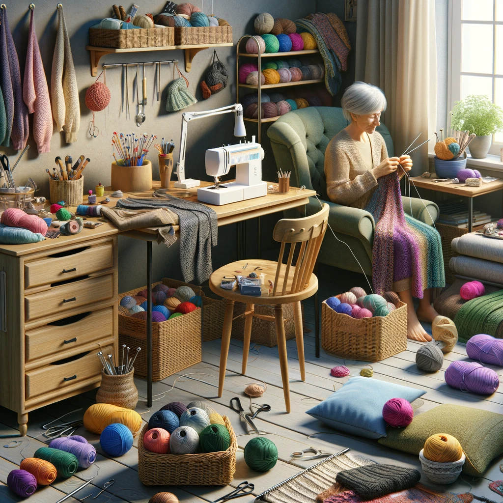 sewing and knitting