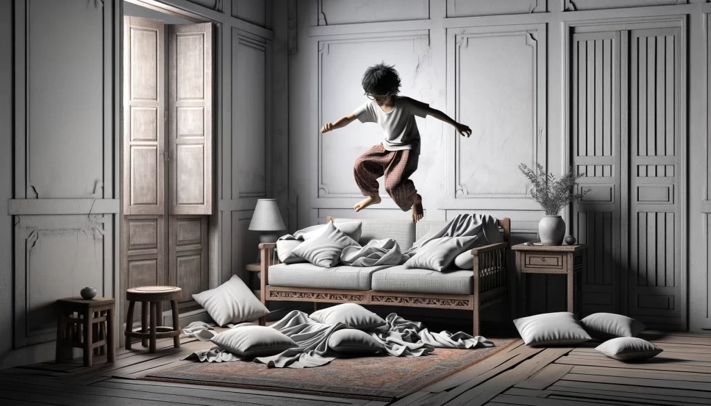 Kid Jumping on Furniture