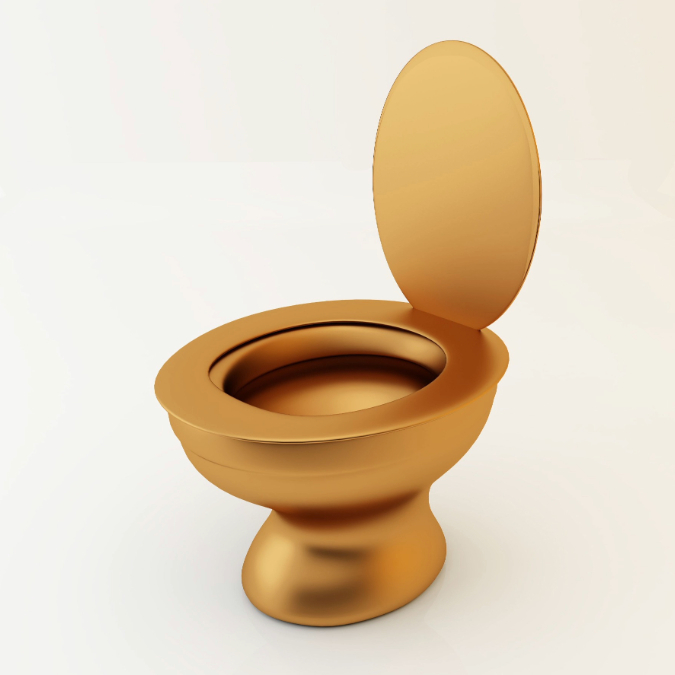 gold-plated toilet