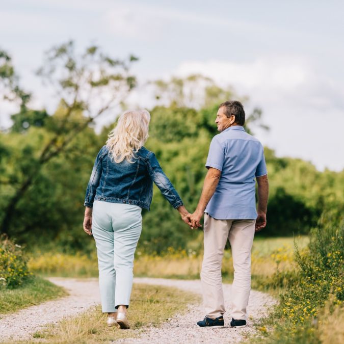 a couple on a walk