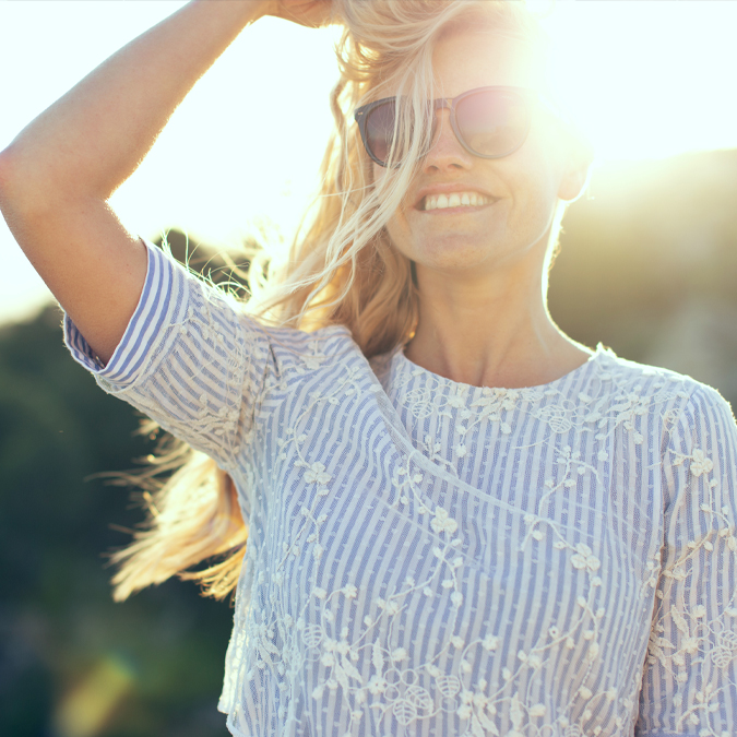 woman wearing sunglasses