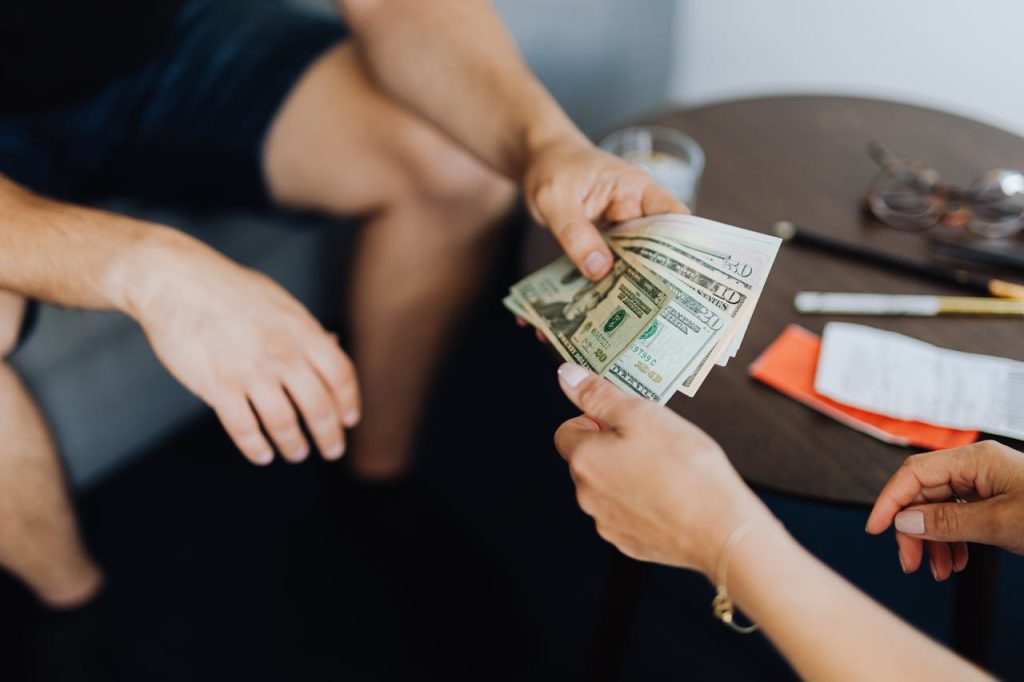 exchanging cash