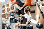 Seller in the coffee store
