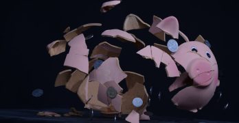 broken piggy bank