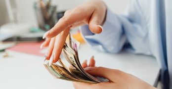 holding money