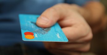 holding credit card