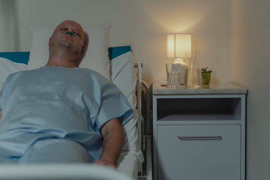 man on deathbed
